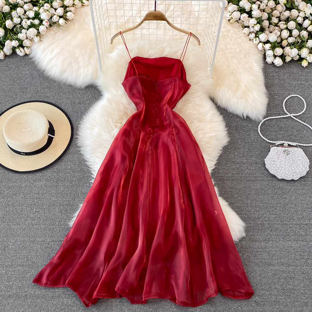 Red Tulle Short Dress A Line Fashion Dress RF0128