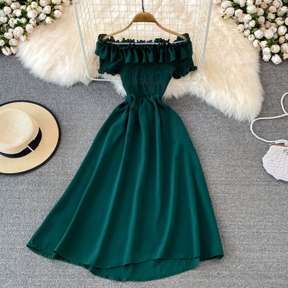 Cute A Line Off Shoulder Dress Short Dress RF0126