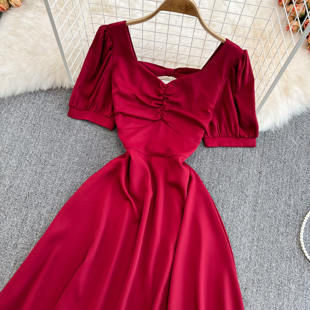 Cute Bow A Line Short Dress Fashion Dress RF0123