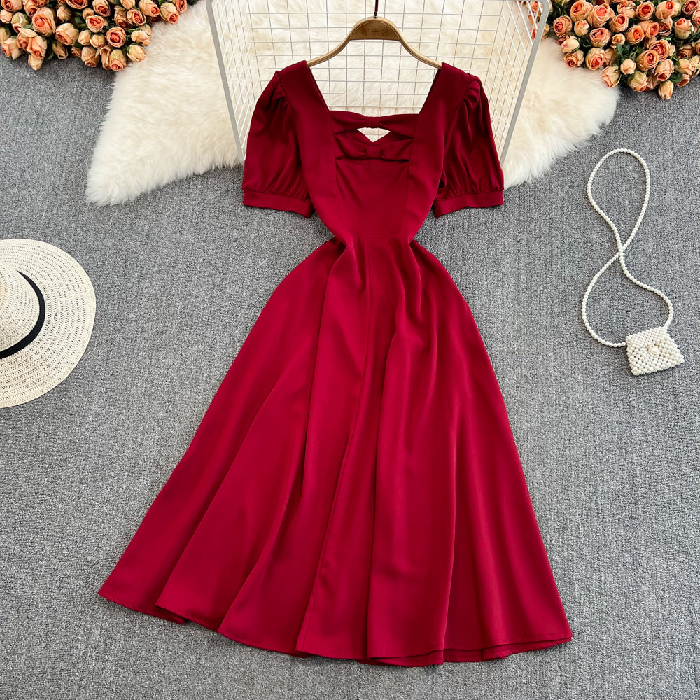 Cute Bow A Line Short Dress Fashion Dress RF0123