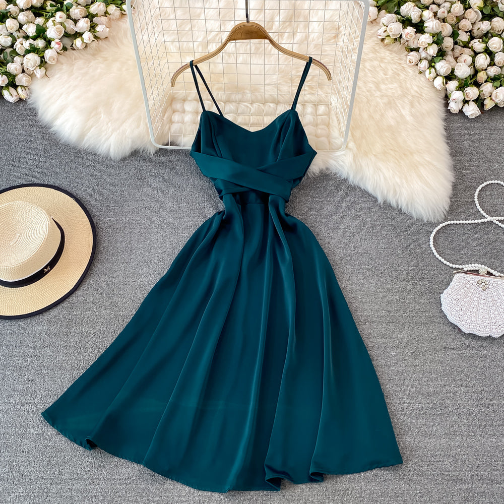 Cute Satin Short Dress A Line Fashion Dress RF0121