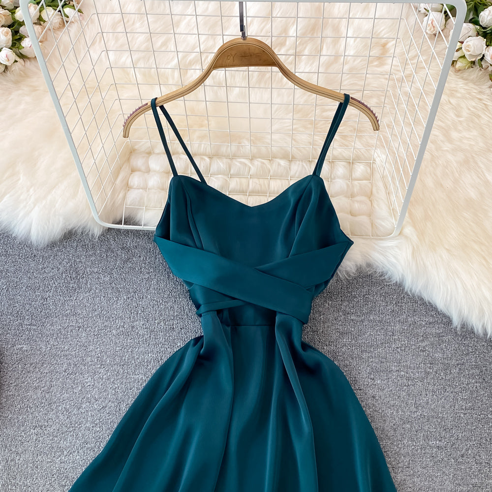 Cute Satin Short Dress A Line Fashion Dress RF0121