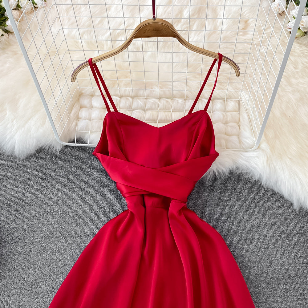 Cute Satin Short Dress A Line Fashion Dress RF0121