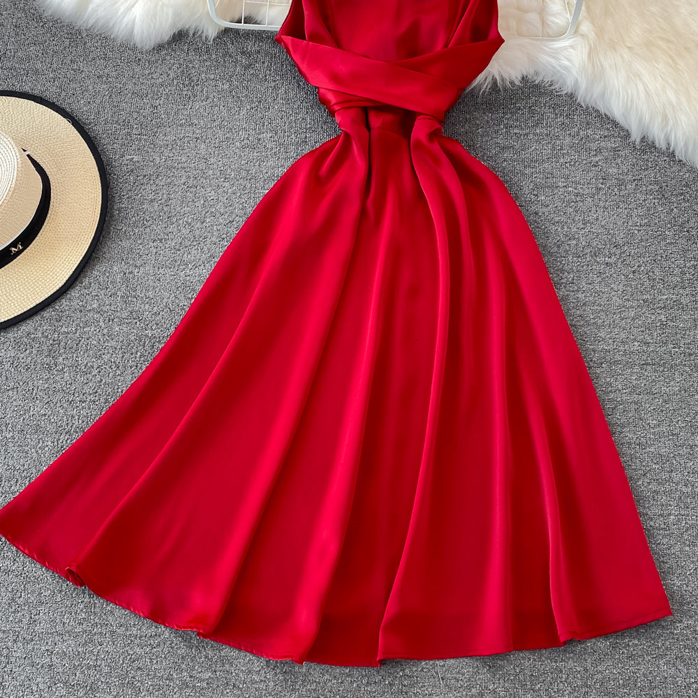 Cute Satin Short Dress A Line Fashion Dress RF0121