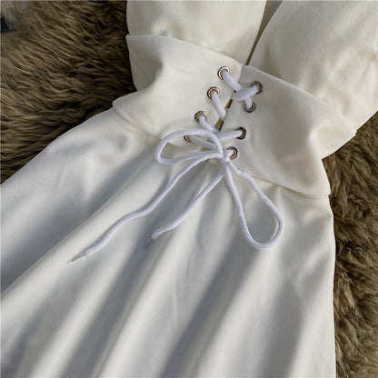 A Line Lace Up Dress Fashion Dress RF0116