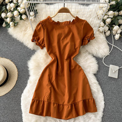Cute A Line Lace Up Dress Fashion Girl Dress RF0101