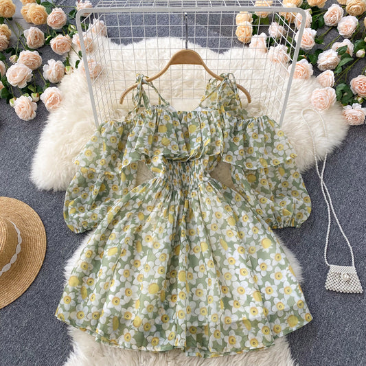 Green A Line Short Dress Fashion Dress RF0100