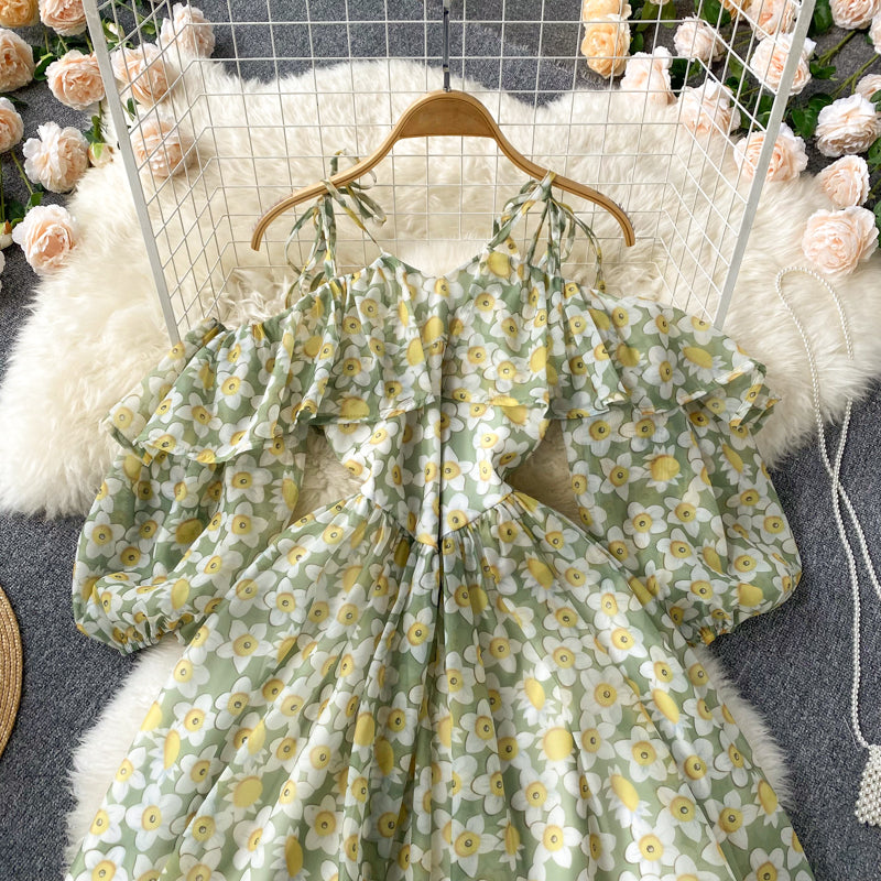 Green A Line Short Dress Fashion Dress RF0100
