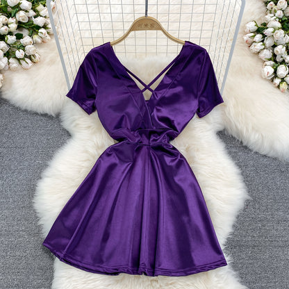 Sexy Bow Short A Line Dress Fashion Dress RF0098