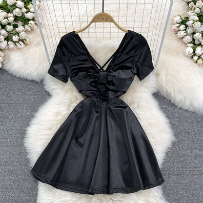 Sexy Bow Short A Line Dress Fashion Dress RF0098