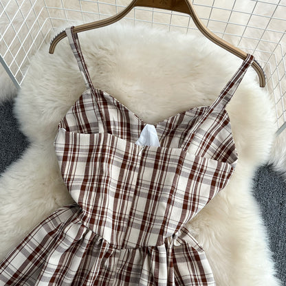 Cute A Line Plaid Dress Fashion Girl Dress RF0096