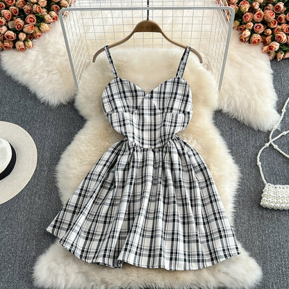Cute A Line Plaid Dress Fashion Girl Dress RF0096