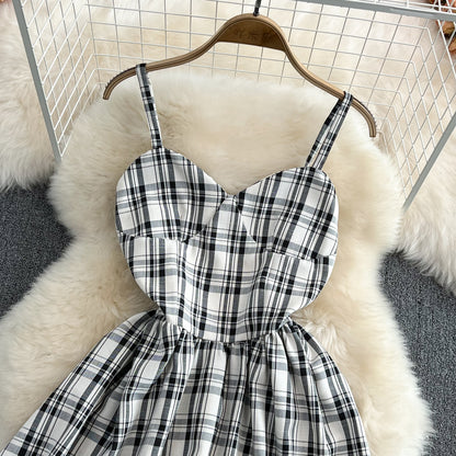 Cute A Line Plaid Dress Fashion Girl Dress RF0096
