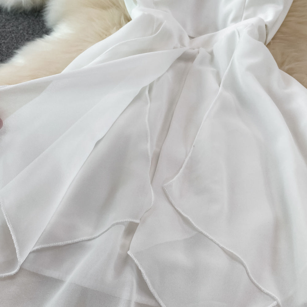Cute Chiffon High Low Dress Fashion Dress RF0094
