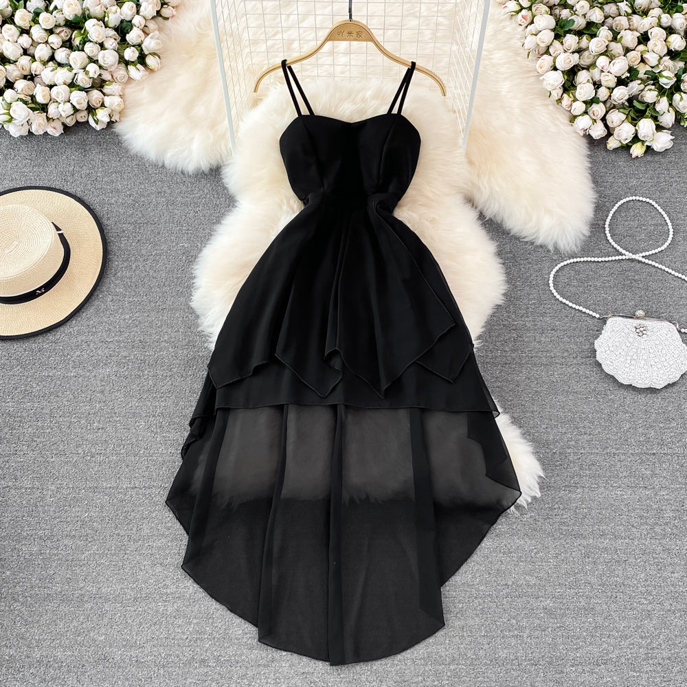 Cute Chiffon High Low Dress Fashion Dress RF0094