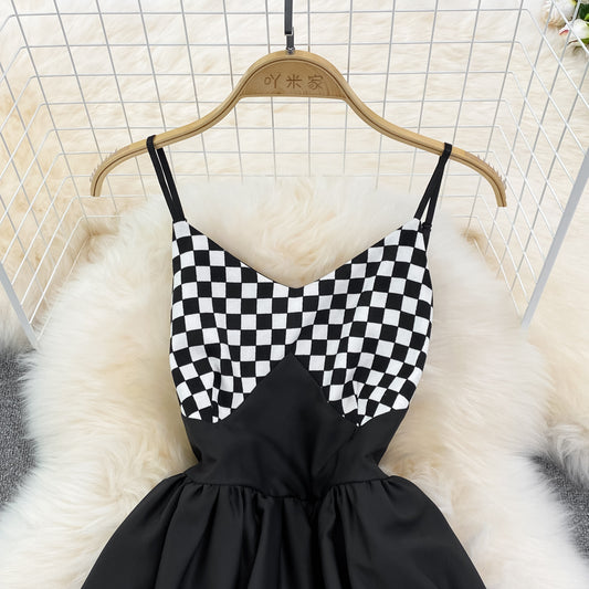 Black A Line Short Dress Fashion Girl Dress RF0093