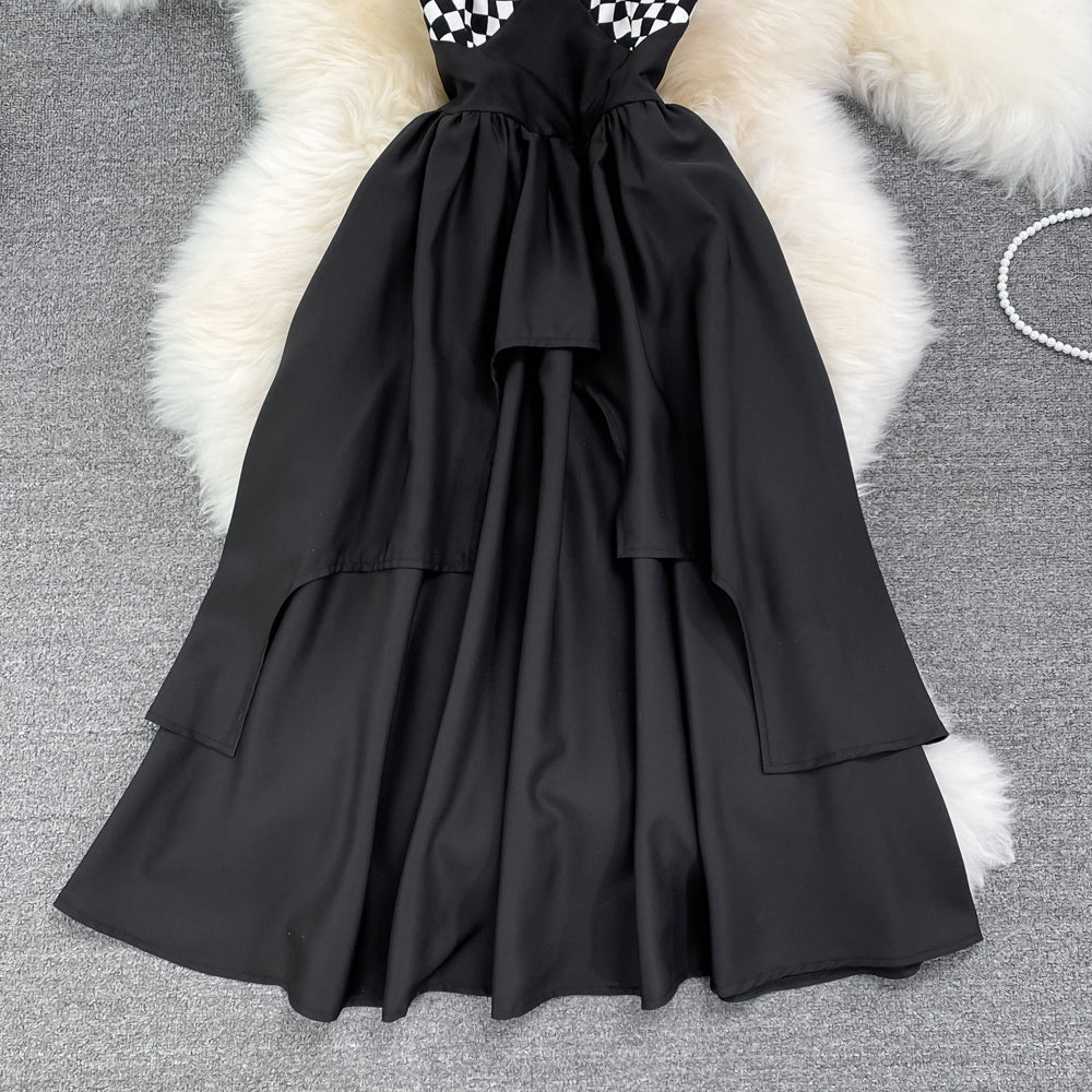 Black A Line Short Dress Fashion Girl Dress RF0093