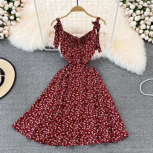 Cute A Line Floral Dress A Line Short Dress RF0091