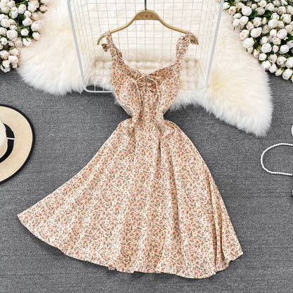 Cute A Line Floral Dress A Line Short Dress RF0091