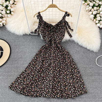 Cute A Line Floral Dress A Line Short Dress RF0091