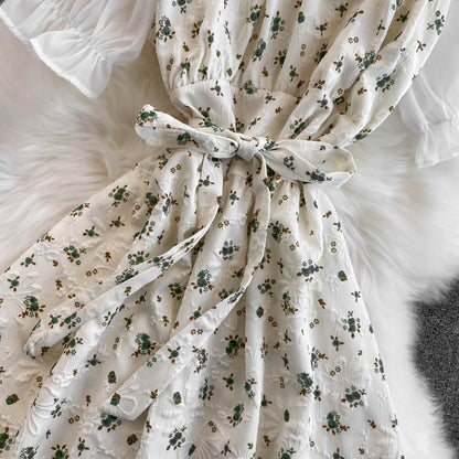 Sweet A Line Floral Dress Fashion Dress RF0090