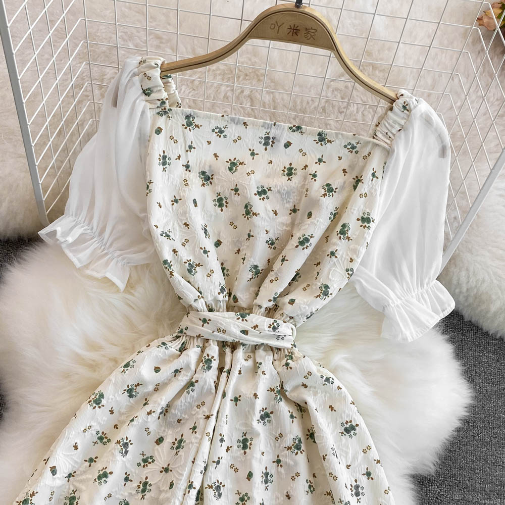 Sweet A Line Floral Dress Fashion Dress RF0090
