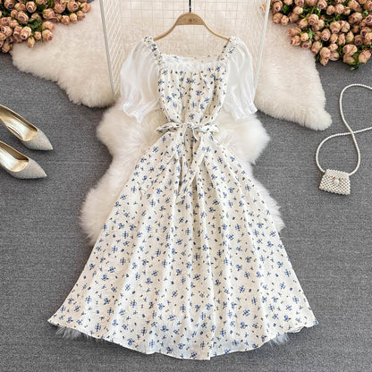 Sweet A Line Floral Dress Fashion Dress RF0090