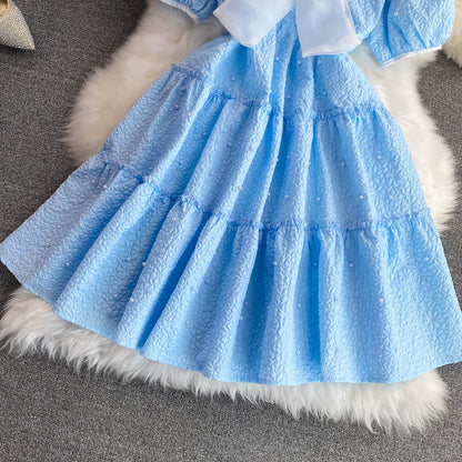 Cute Bow A Line Dress Fashion Girl Dress RF0087