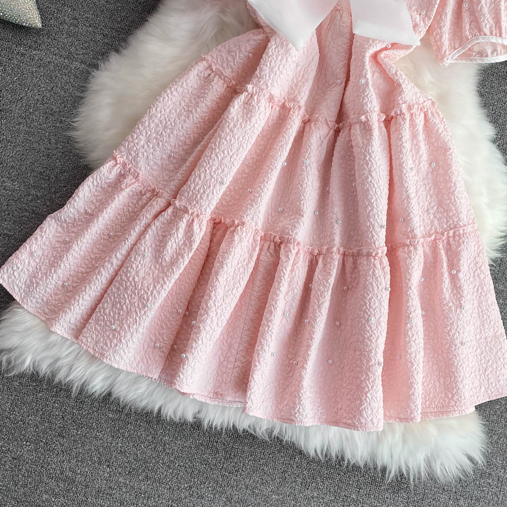 Cute Bow A Line Dress Fashion Girl Dress RF0087