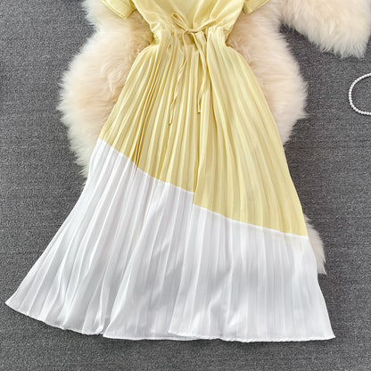 Cute Color Block A Line Dress Fashion Dress RF0086