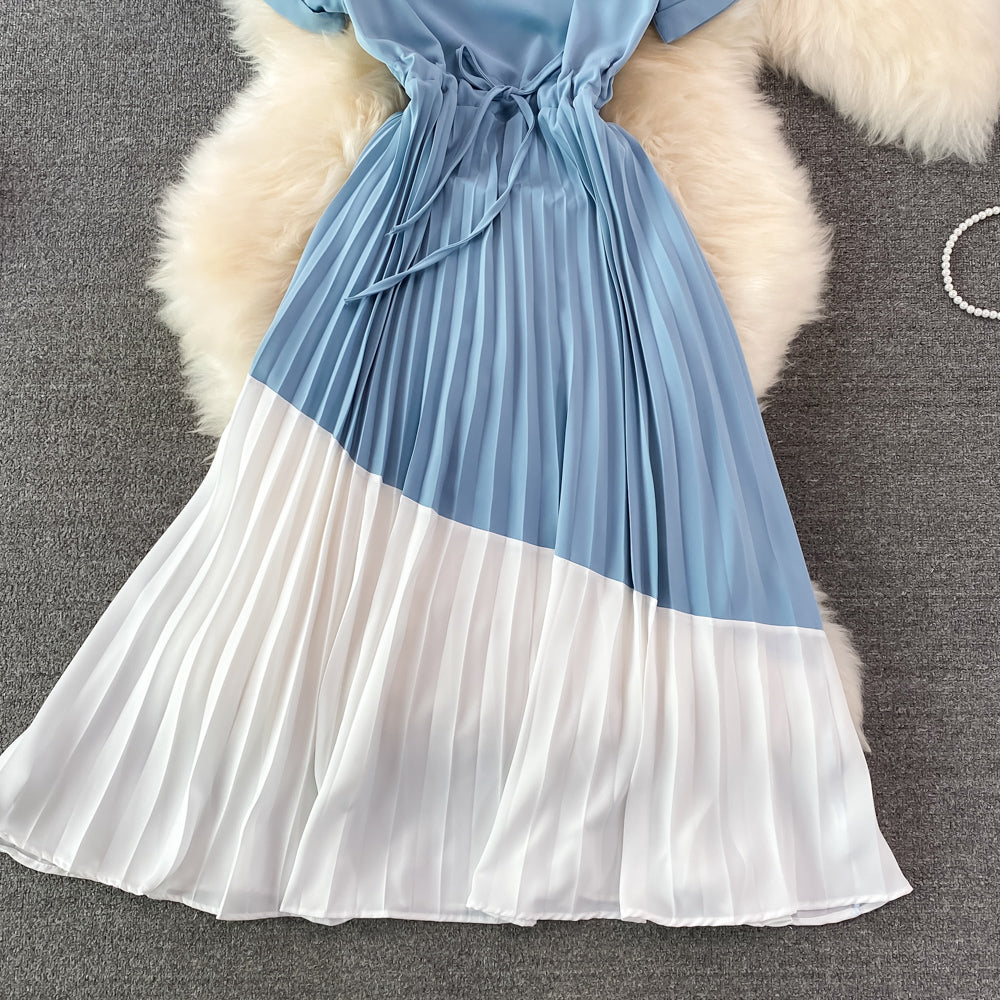 Cute Color Block A Line Dress Fashion Dress RF0086