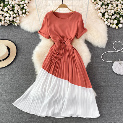 Cute Color Block A Line Dress Fashion Dress RF0086