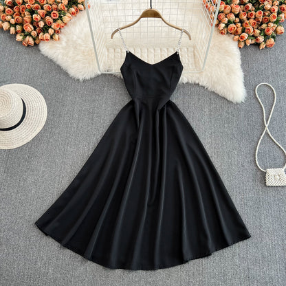 Simple V Neck Short Dress Fashion Girl Dress RF0082