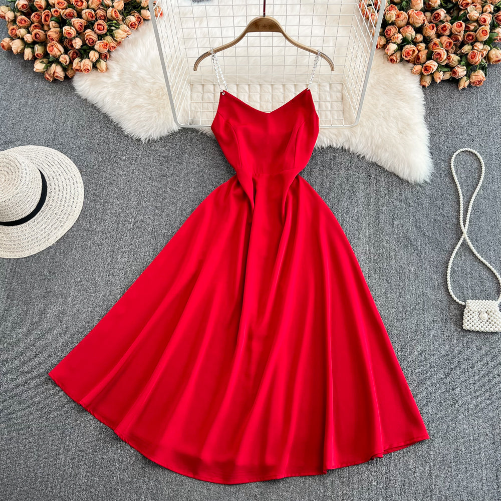 Simple V Neck Short Dress Fashion Girl Dress RF0082