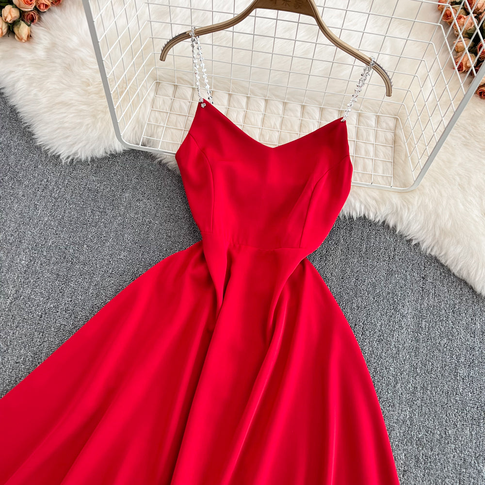 Simple V Neck Short Dress Fashion Girl Dress RF0082