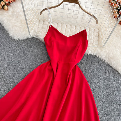 Simple V Neck Short Dress Fashion Girl Dress RF0082