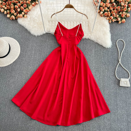 Simple V Neck Short Dress Fashion Girl Dress RF0082