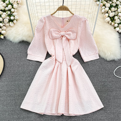 Sweet Bow Short Dress A Line Fashion Dress RF0079