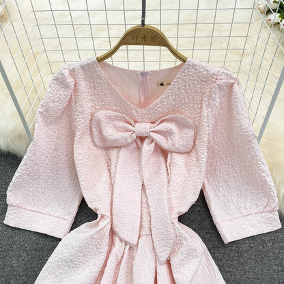Sweet Bow Short Dress A Line Fashion Dress RF0079