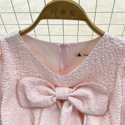 Sweet Bow Short Dress A Line Fashion Dress RF0079