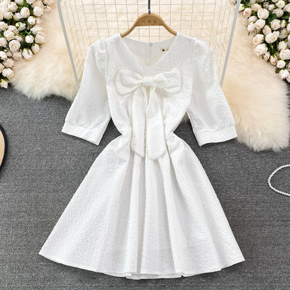 Sweet Bow Short Dress A Line Fashion Dress RF0079