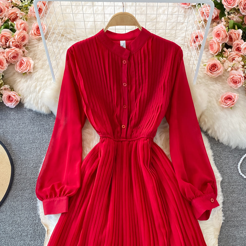 Cute A Line Long Sleeve Dress Fashion Girl Dress RF0073