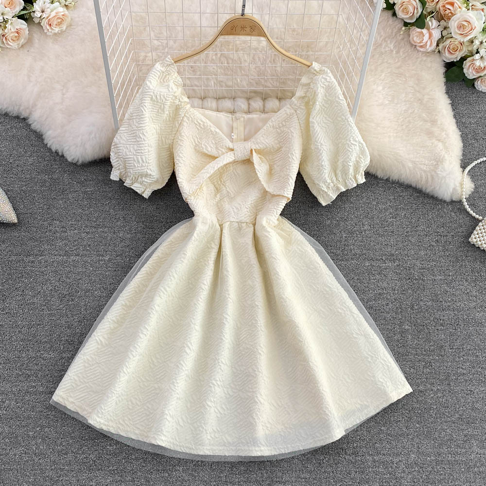 Simple A Line Bow Dress Fashion Girl Dress RF0070