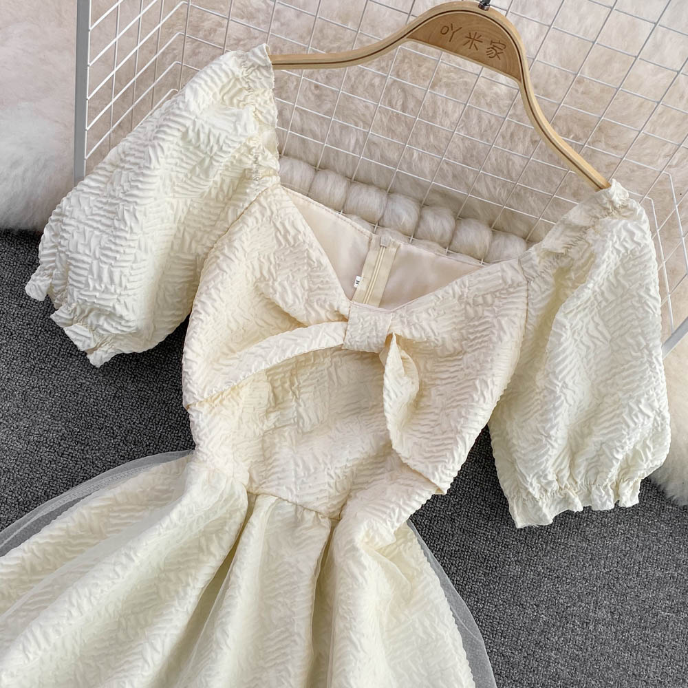 Simple A Line Bow Dress Fashion Girl Dress RF0070