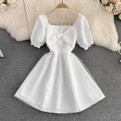 Simple A Line Bow Dress Fashion Girl Dress RF0070