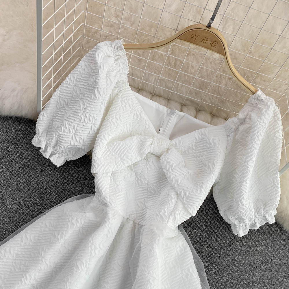 Simple A Line Bow Dress Fashion Girl Dress RF0070