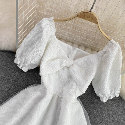 Simple A Line Bow Dress Fashion Girl Dress RF0070