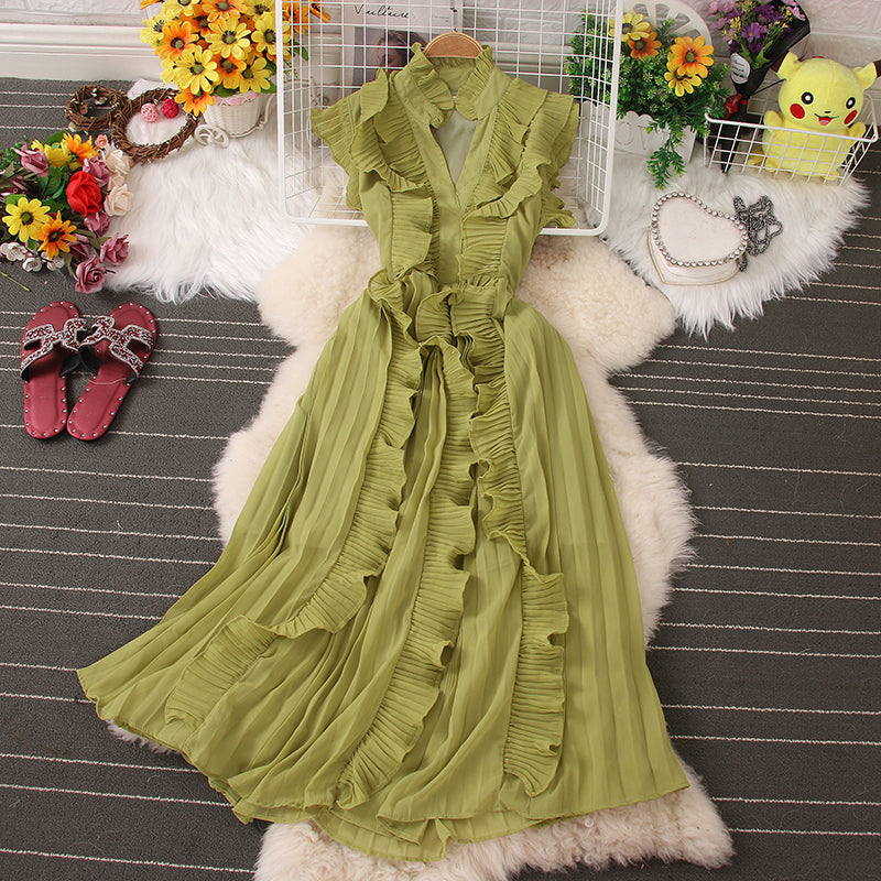 Cute V Neck Dress A Line Fashion Dress RF0069