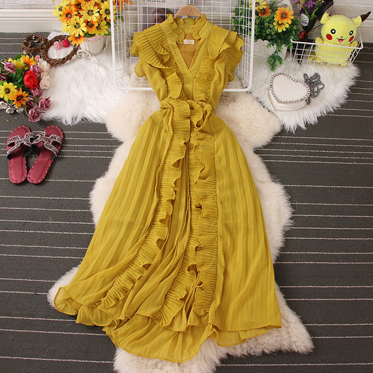 Cute V Neck Dress A Line Fashion Dress RF0069