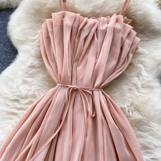 Pink A Line Short Dress Fashion Dress RF0068